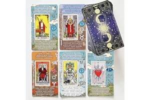 TAROTIKA Tarocchi - Tarocchi Carte Italiano, Imparare il Mazzo di Tarocchi, Tarot Deck di Lettura Facile e Veloce con Significati in Italiano, Significati Inversi, SÌ o No, Oroscopi, Pianeti e Chakra