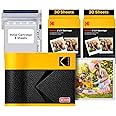 KODAK Mini 3 ERA 4PASS Portable Photo Printer (3x3 inches), Initial 8 Sheets + 60 Sheet Pack Bundle, Yellow