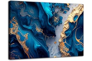 Visario Bild 120 x 80 cm auf Leinwand Lounge golden blaue Schönheit 5044 deutsche Marke und Lager. Das Bild ist fertig gerahmt.