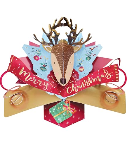 Pop-Up Weihnachtskarte – 3D Nussknacker, Springt Beim Öffnen Auf, Mit Elastischem Band – Handgefertigt In UK, Als Geschenk Oder Deko