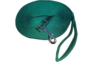 BRAMA WEST Brama-West Softlonge - Pferde Longierleine mit Handschlaufe und Karabiner - ca. 8m - Dunkelgrün