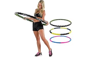 MOVIT Hula Hoop - da Adulti e Bambini, Massaggiante, Magnete Dimagrante, Regolabile, 0,9/1,3/1,7kg, Colore a Scelta - Cerchio per Ginnastica, Fitness, Hoola Hoop, Perdita di Peso