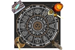 Teksome Mantel de tarot | Fundas de mesa plegables y portátiles para principiantes de tarot | Productos de decoración del hogar para actividades de equipo, escuela, reuniones, camping, sala de juegos