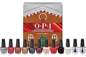 OPI Nail Lacquer Good Enough to Treat Mini Pack - Vernis à ongles longue tenue résistant aux éclats - avec pinceau OPI Pro-Wide (12x3.75 ml)