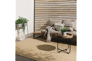benuta Basic In- & Outdoor Matta Iowa - Beige 80x150 cm - Boho Jute-Look - Väderbeständig UV balkong, terrass, trädgård, kök