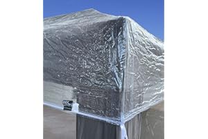 QUICK STAR Cenador Protector 2,5 x 2,5 m, Resistente al Agua, Transparente