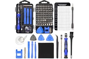 STREBITO Precision Screwdriver Set 124 in 1 Small Screwdriver Set with 101 Precision Bits Micro Screwdrive Set for Computer, Laptop, PC, Phone, MacBook, PS4, Watch, Glasses, Ring Repair