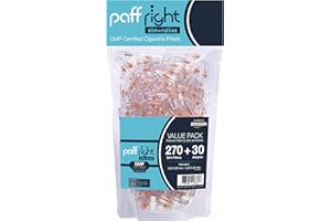 Bocchini per Tabacco Paffright, Filtri per Tabacco, 5 mm - 6 mm Plastica Microbocchino per Tabacco, Bocchino Confezione da 270+30 Pezzi, Filtro per Sigaretta Slim, Ultra Slim e Cartine Sigarette