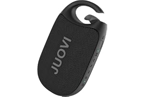 JUOVI CLIP J1 Bluetooth Speaker Portable Speaker med 24 timmars speltid | IP68 vattentät, integrerad karbinhake, Beat Mode, perfekt för utomhussport, fest, resor, strand och duschbruk
