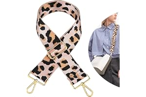 CICIING Large bandoulière pour Sac à bandoulière - Imprimé léopard - Sangles réglables pour Sac à Main - Sangles de Guitare - Sangle de Sac à Main en Toile - Rose