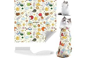 SPERMUOY Cat Grooming Wrap,Cat Wrap for Cutting Nails Katzenpflegetuch,Katzenfesseln zum Nagelknipsen mit Kamm,Selbsthaftend Katzenwickel zum Krallenschneiden(70 * 70cm)