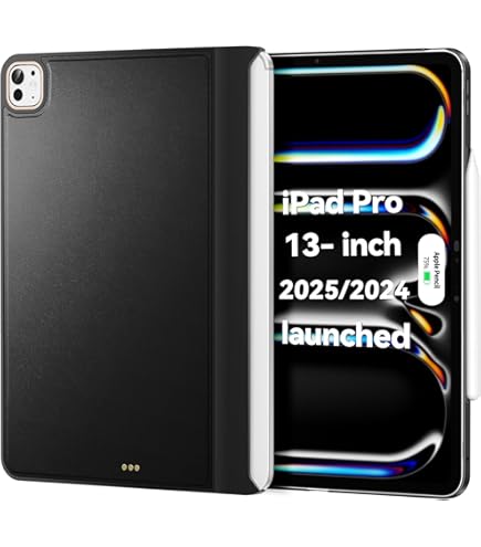Magic-Keyboard Compatible Case for iPad Pro-13 inch M4 2024, Cover