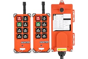 NEWTRY 380V Wireless Crane Remote Controller Double Transmitters Industrial Channel Hoist Crane Transmitter Receiver(F21E1B Transmitter + AC 380V Receiver)