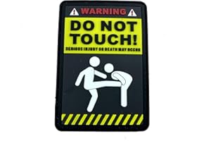 PATCH NATION Warning Do Not Touch Cosplay Airsoft PVC Fan Patch Toppa