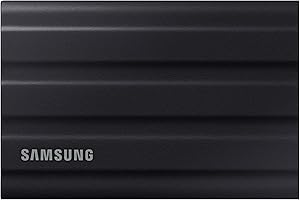 Samsung SSD Externe T7 Shield, 4 To, Noir, MU-PE4T0S/EU, vitesse de lecture/écriture jusqu'à 1050Mo/s, USB 3.2 Gen 2