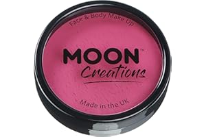 Moon Creations Pro Gesichts- und Körper-Make-up, professionelle Farbfarben-Kuchentöpfe für Gesichtsfarbe, Kostüme, Feste, Halloween für Kinder, Erwachsene (Dunkelrosa, 36 g)