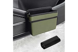 DEARBAG Auto Mülleimer Klein, Faltbarer Auto Seitentür Mülleimer, Wasserdichter Auslaufsicherer Mehrzweck Hängender Aufbewahrungsbox Automülleimer, Autos Zubehör innenraum, für Autos SUV Truck (Armeegrün)