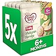 Cow & Gate Fruity Wholegrain Porridge Baby Food Cereal, 6+ Months, 125g (Pack of 5)