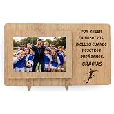 NIRALIS Photo Frame Coach Football Gift End of Season for Children's Team with Thank You Phrase and Photo 10x15, Original End