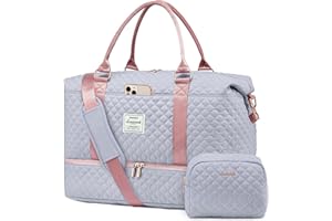 LOVEVOOK Borsone da Viaggio Donna Borsa Palestra Donna Bagaglio a Mano Easyjet Cabin Bag Weekend Travel Duffel Gym Bag con Organizer Valigia Grande Borsa Parto Ospedale Mamma Nascita per Aereo Fitness