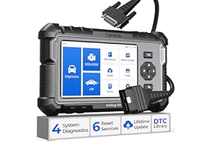 TOPDON OBD2 urządzenie diagnostyczne do samochodu AD500, 4 systemy diagnostyczne do silnika ABS SRS i skrzyni biegów, 6 funkcji serwisowych do regulacji oleju, BMS, SAS, DPF, TPMS i przepustnicy,