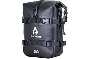 ‎ARMOURAIN ARMOURAIN Wasserdichtes Motorrad Sturzbügel Tasche 8L Motorradtaschen Motorräder Hecktasche Tasche Motorräder Stoßstangen Seitentasche Tasche Seitentaschen Tasche mit Schultergurt (TPU Schwarz, 8L)