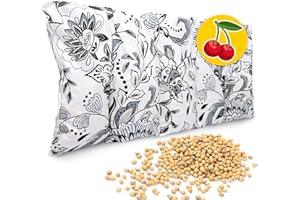 ‎AMILIAN Amilian Kirschkernkissen 55 x 20cm Wärmekissen Wärmekompresse Körnerkissen Kirschkernsack Kirschkern Kissen für Kinder Erwachsene ideal als Massagekissen Kältekissen Folk Grau