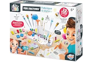 BUKI FRANCE Buki- Fabrique à stylos - Station de Customisation Crayons et Bureau – Kit Créatif Enfant dès 6 Ans – Stylos, Stickers, Masking Tape, Gommes à Fabriquer, Accessoires DIY Inclus - FK007