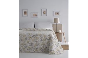 ETHERE MAISON Colcha Jacquard Reversible algodón Zurek Lino Cama 90 cm - 180X270 cm