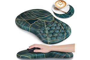 Acezeek Mouse Mat Wrist Support, Mouse Pad, Ergonomic Mouse Mat with Memory Foam, Wrist Rest with Non-Slip, Pain Relief Mousepad&Computer Mouse Mat for Home Office Games