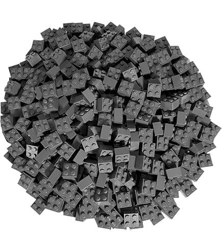 Blocs De Construction Etarnfly - Lot De 200 Briques 2x4 Grises - Compatibles LEGO - Jouet Éducatif Enfants 6+