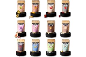 ‎PURE XOCOLATE Pure Xocolate Deko Toppings - 12er-Set, Streudekor, ungesüßte Dekoration für Kuchen, Cupcakes, Smoothies, Schokolade, Porridge, gefriegetrocknete Früchte, ohne Zusatzstoffe, Geschenk für Hobby-Bäcker