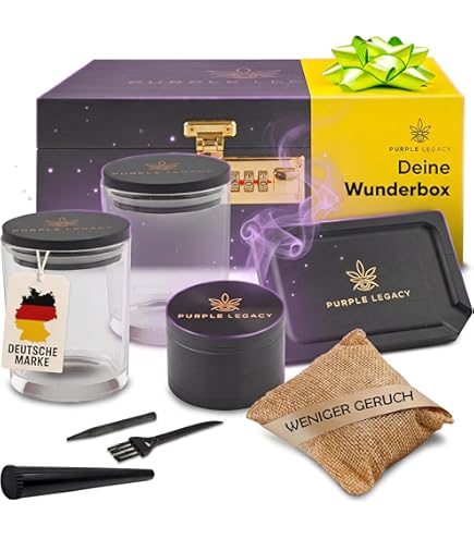 Bamboo Stash Box With Combination Lock By Urban Sombrero – Includes Rolling Accessories