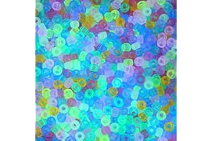 ‎GUJOXILA GUJOXILA 1000 Stück Glow in The Dark Perlen mit Zum Auffädeln Mehrfarbig Leuchtende Große Loch 6x9mm Pony Beads Perlen Set Kinder