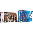 Funskool Games - Strike 4, Classic disc Dropping Game, Get 4 in a Row, Connect Game, 2 Players, 6 & Above,Chess Board Set, Black and White Board Game