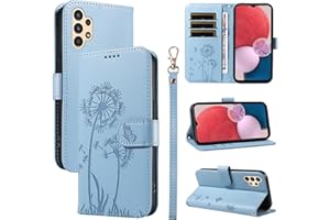 Bravoday Handyhülle für Samsung Galaxy A04s / A13 5G / 4G Hülle, Premium PU Lederhülle Klappbar Tasche Klapphülle mit Magnet Kartenfach Standfunktion Schutzhülle für Galaxy A04s / A13 5G, Hellblau