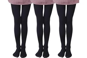 EVERSWE 3-Pack Girls Microfiber Tights Multiple Colors