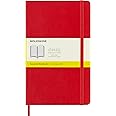 Moleskine Classic Squared Paper Notebook, Soft Cover and Elastic Closure Journal, Color Scarlet Red, Size Large 13 x 21 A5, 192 Pages