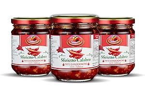 MORETTI SALUMI DI TRADIZIONE Moretti® Crema de Ají | 100% Calabrese 100% Natural | Sin OMG | Chiles cultivados y procesados ​​en Calabria con aceite de oliva | Cremoso para untar | Hecho en Calabria (Calabrese 3 Piezas)