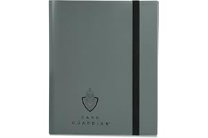 Card Guardian - 9 Pocket Trading Card Album 360 Side Loading Pocket Binder for Trading Card Games TCG (Grey) Compatible with Pokemon Card Binder Yugioh Cards MTG Binder Sports Card Binder