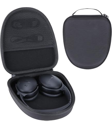 for Case Hard ケース付き ブラック QC３５ Bose Bose QC15 QC25, QC35, II), (Series 35 QuietComfort ヘッドホン