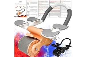 ‎LOODIA LOODIA Bauchtrainer für zuhause, Bauchroller Bauchmuskeltrainer Roller, Fitnessgeräte für bauch gerät trainer, Automatisches Rebound Bauchrad, Abnehmen unterbauch muskelrollen trainingsgerät