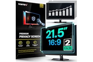 VINTEZ [2 Pack] 21.5 Inch 16:9 Privacy Screen for Computer Monitor and Laptop - Anti Glare Protector Film Blue Light Filter Eye Protection - Computer Screen Privacy Shield