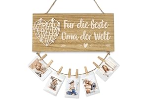 Darlena Für die beste Oma der Welt | Grandma Gift, Birthday Gift | Wooden Sign with Saying | Great Gift for Grandma for Birthday, Mother's Day or Christmas