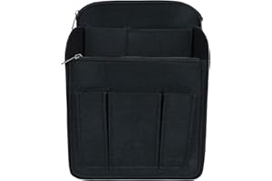 HyFanStr Feutre Organisateur de Sac à Dos, Organisateur de Sac a Main pour Sac à Dos, Sac à Dos Organisateur Insérer Moyen Noir