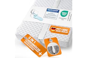 Blumtal Set Liebesbrücke für Matratzen + Matratzenkeil bis 240 cm Gesamtbreite - wasserdichter Matratzenverbinder mit Spanngurten 90 cm Länge + Ritzenfüller T-Keil - Matratzenbrücke waschbar 60 °C