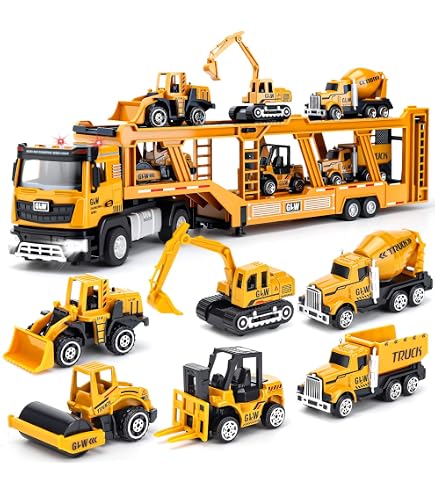 Ensemble Engins De Chantier EUCOCO – Pelleteuse 1/16 Et Camion Benne, Avec Lumières Et Sons, Dès 3 Ans