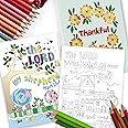 Christian Colouring Postcards, Psalms, Pack of 10 different designs, with coloured Bible verse on reverse. Makes a great Christian gift for adults or children, by Just Cards Direct.