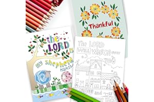 JUST CARDS DIRECT CARDS & GIFTS Christian Colouring Postcards, Psalms, Pack of 10 different designs, with coloured Bible verse on reverse. Makes a great Christian gift for adults or children, by Just Cards Direct.
