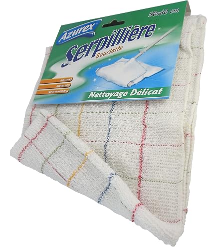 Lot De 10 Serpillères Françaises Ultra-absorbantes Coton/viscose 50x60 Cm - Lavables Machine 60°C, Couleurs Assorties